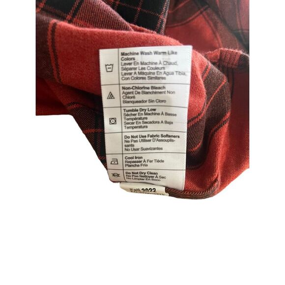 Carhartt Men's Red Black Plaid Loose Fit Flannel Button Down Shirt Size 2XL NWT - Picture 6 of 11